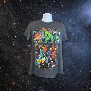 Marvel Unisex Graphic Tee Medium Superhero Collage Steetwear